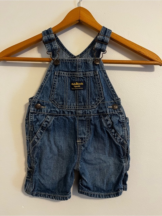 OshKosh B'gosh Other - Vintage 90s OshKosh B’gosh Vestbak Blue Denim Jean Shortalls Overalls 12mo